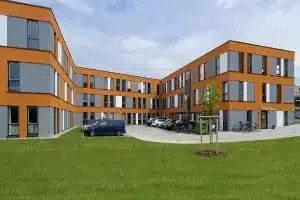 Kleusberg, Modulgebäude, Mietgebäude, Raumsystem, BAU 2015