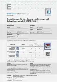 Neue Fensternorm DIN 18055