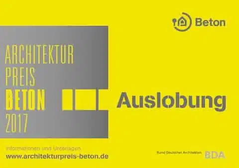 Jetzt bewerben: Architekturpreis Beton 2017