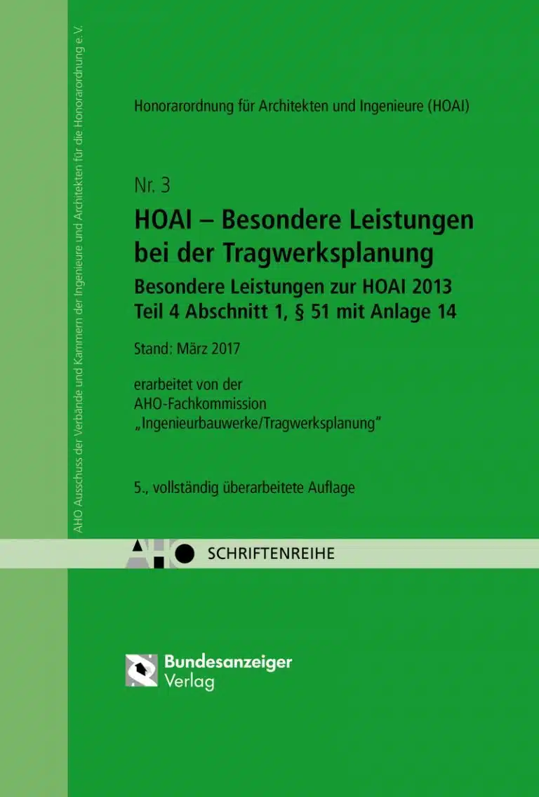 AHO-Heft 3 zu Besonderen Leistungen bei der Tragwerksplanung aktualisiert