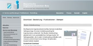 Bayerische Ingenieurekammer Bau, Mustervertrag