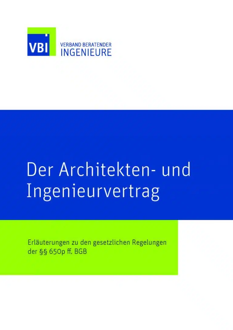 VBI – Broschüre zum neuen Vertragsrecht für Planer