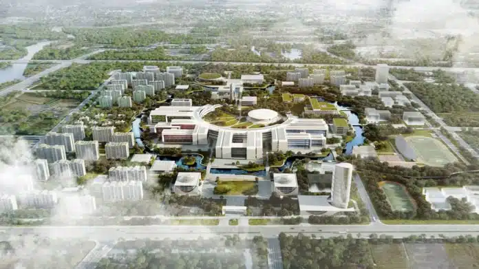 Rendering der privaten Westlake University in China