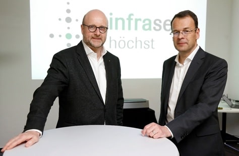 Die Infraserv-Geschäftsführer Jürgen Vormann (links) und Dr. Joachim Kreysing sind mit der Bilanz 2018 zufrieden. Bild: Infraserv GmbH & Co. Höchst KG