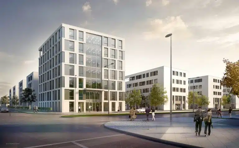 Rendering des Tower B5 in Berlin Adlershof. Bild: T. Merkau/immobilien-experten-ag