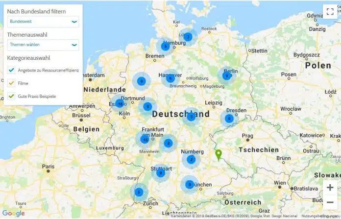 Der interaktive Effizienzatlas des VDI Zentrum. Bild: VDI ZRE