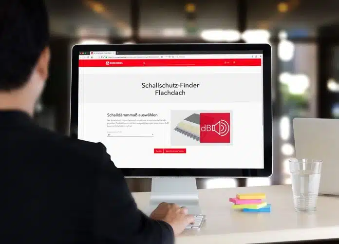 Der „Schallschutz-Finder Flachdach“ ermöglicht einen Überblick, welche Schalldämmwerte mit welchem Aufbau erzielt werden. Bild: Deutsche Rockwool GmbH & Co. KG