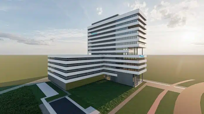 Rendering des künftigen EDC im Wetenschap Park Gent. Bild: Takenaka