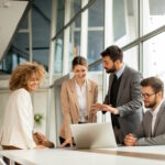 Multiethnic business people working together in the office