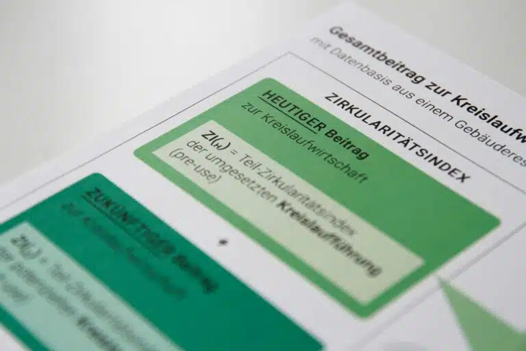 DGNB, EPEA, Concular, Madaster, Zirkularitätsindex, zirkuläres Bauen, Zirkularitätskennzahl, Urban Mining Index, Gebäuderessourcenpass