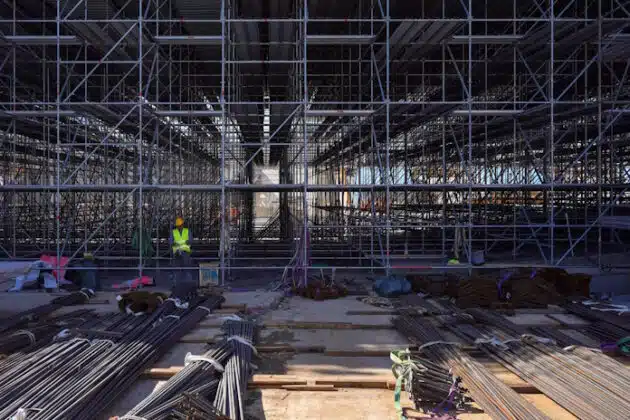 Detail der Baustelle Oktober 2025