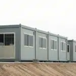 mobile building in industrial site or office container in construction site
