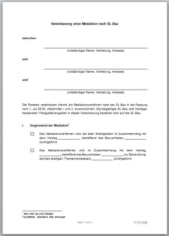 Streitlösungsordnung für das Bauwesen (SL Bau)