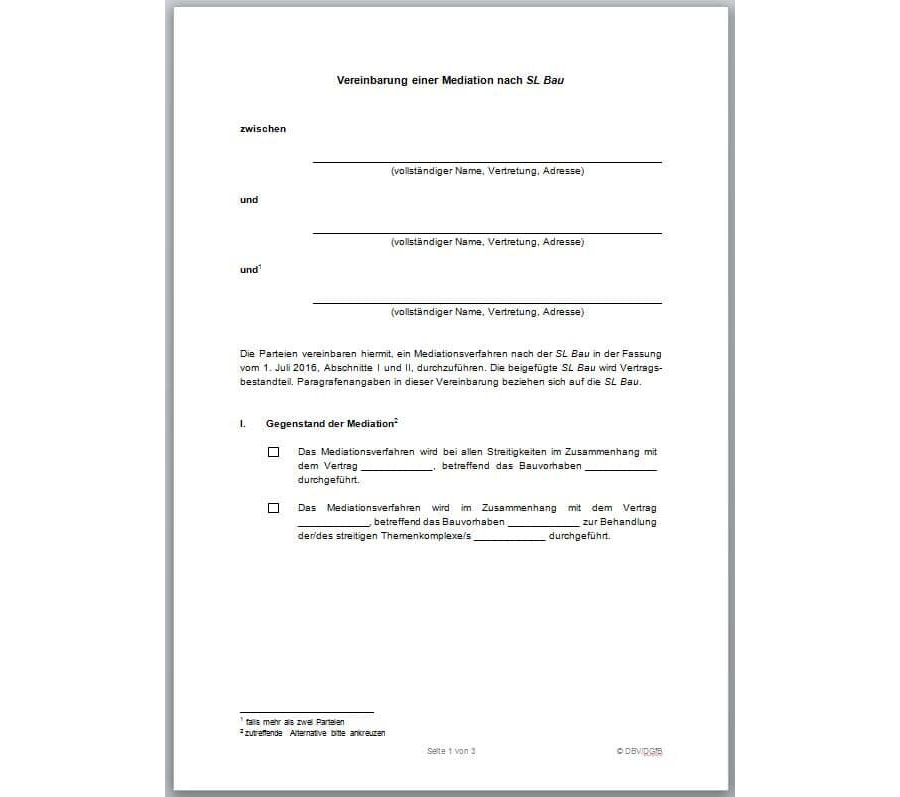 Streitlösungsordnung für das Bauwesen (SL Bau)